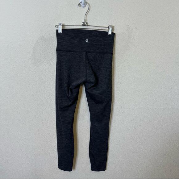 Lululemon Wunder Under Hi-Rise Tight Full-On Luxtreme Heathered Black Size 4 - Picture 4 of 6